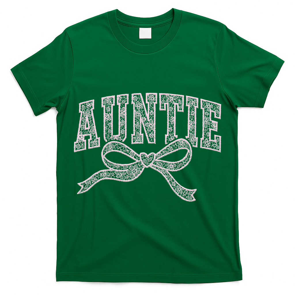 Auntie Blessed Aunt Auntie Life Lace Coquette Mothers Day T-Shirt