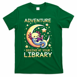 Adventure Begins At Your Library Summer Reading Program 2024 T-Shirt - Green