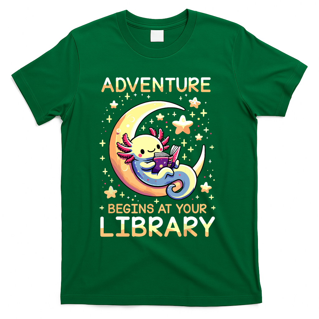 Adventure Begins At Your Library Summer Reading Program 2024 T-Shirt - Green