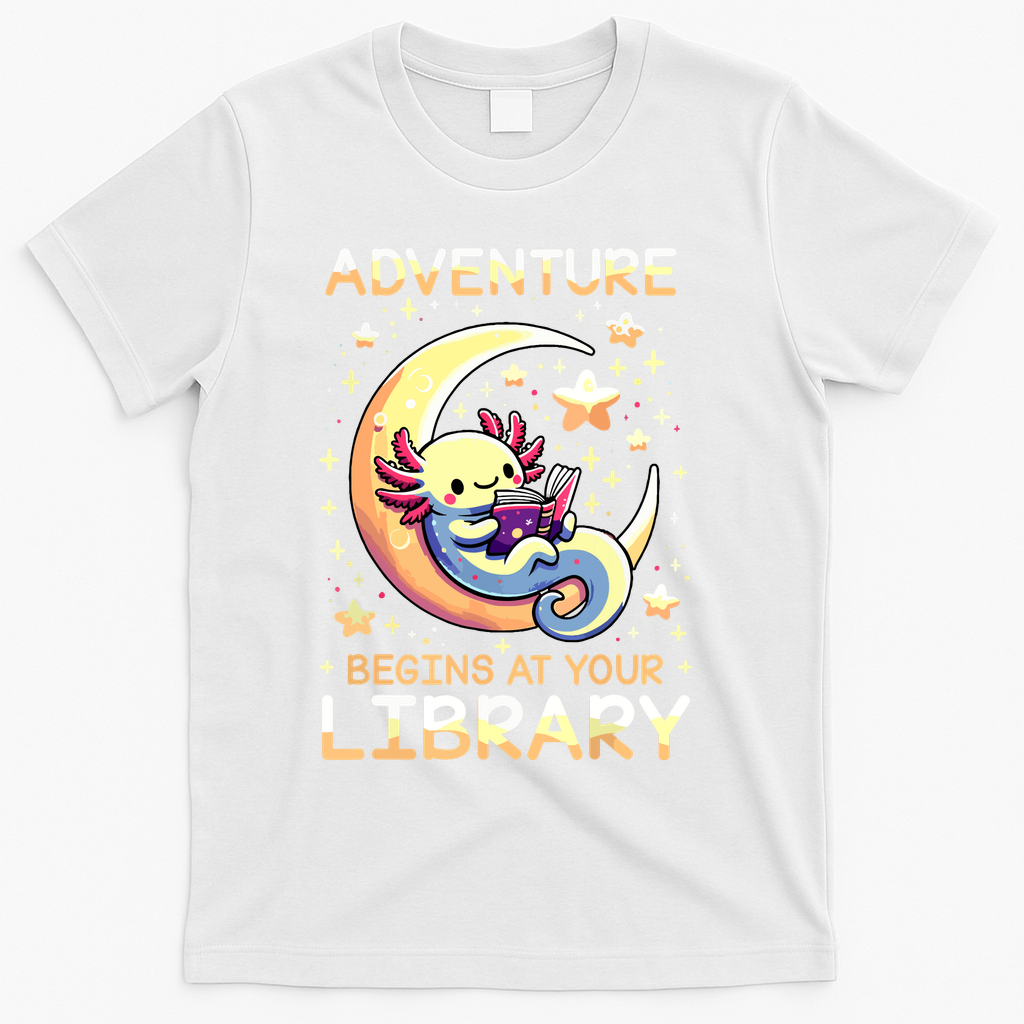 Adventure Begins At Your Library Summer Reading Program 2024 T-Shirt - White