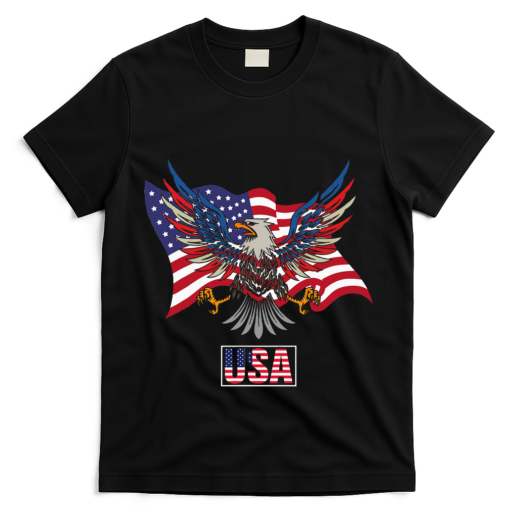 American Bald Eagle Usa Flag T-Shirt