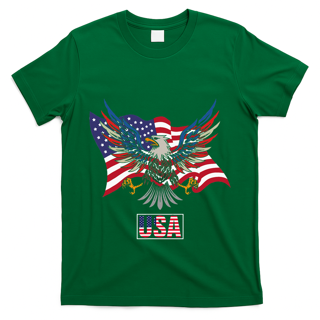 American Bald Eagle Usa Flag T-Shirt
