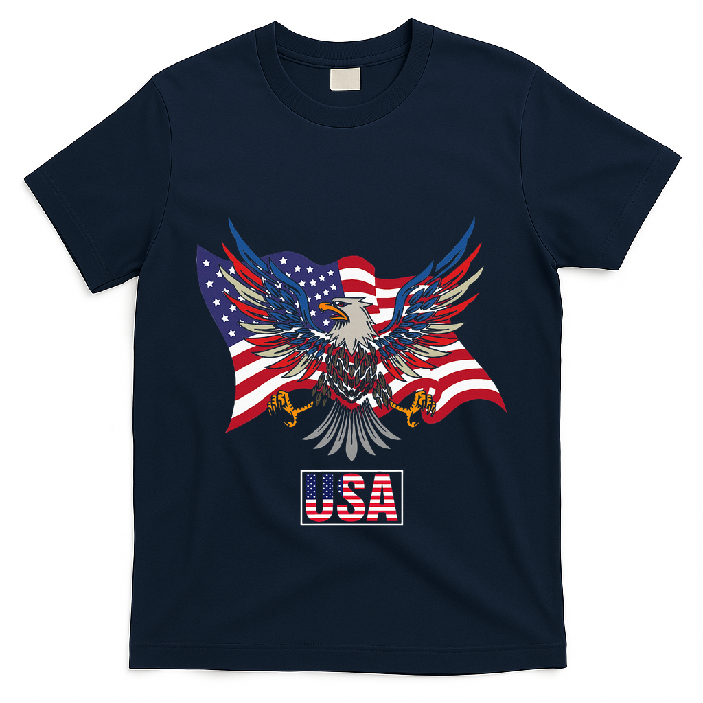 American Bald Eagle Usa Flag T-Shirt