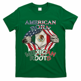 American Born Mexican Roots Flag Proud Usa Love Mexico T-Shirt