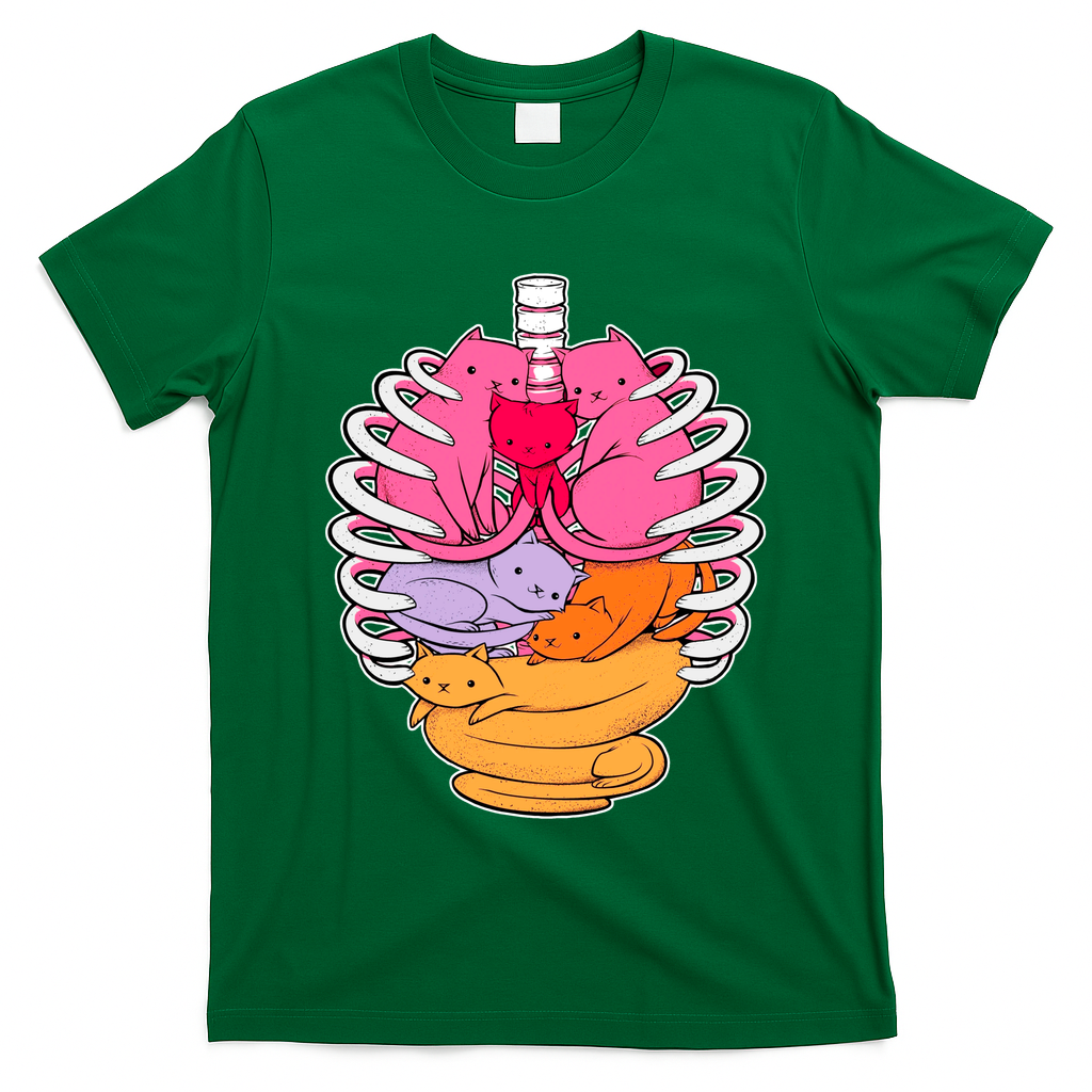 Aanatomicat Cat Chest Skeleton T-Shirt