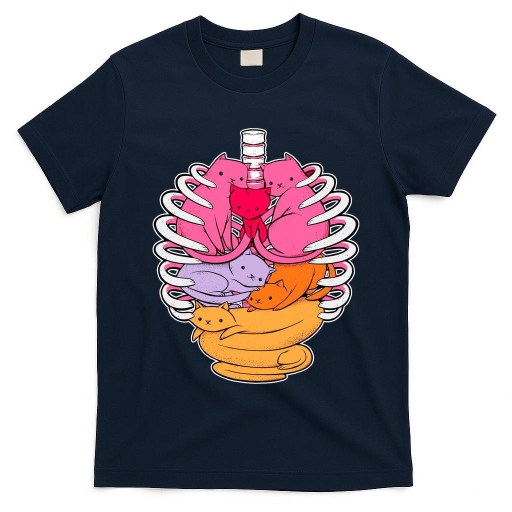 Aanatomicat Cat Chest Skeleton T-Shirt