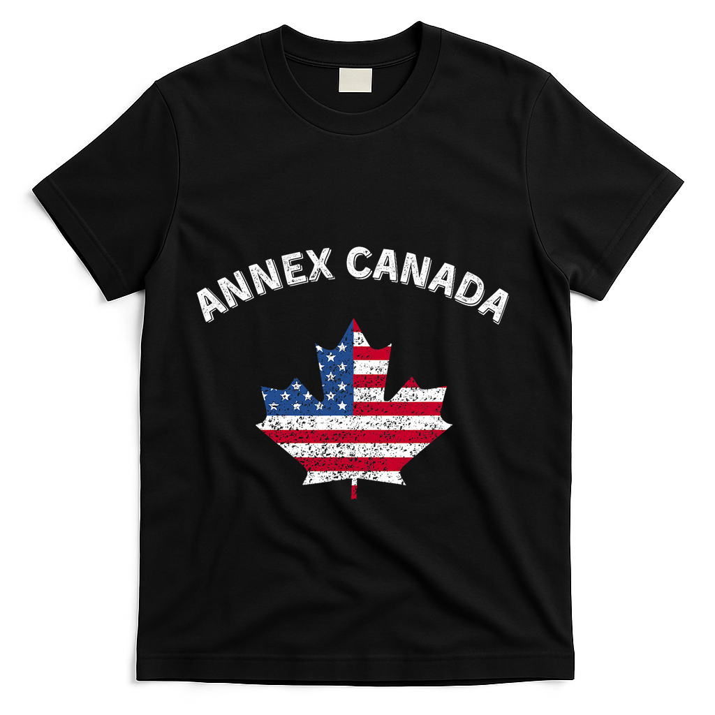 Annex Canada Funny Political Canada 51st State T-Shirt - Black