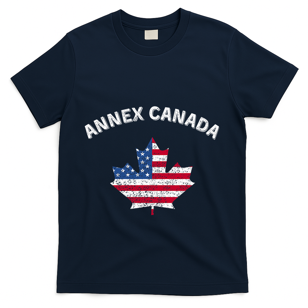 Annex Canada Funny Political Canada 51st State T-Shirt - Navy