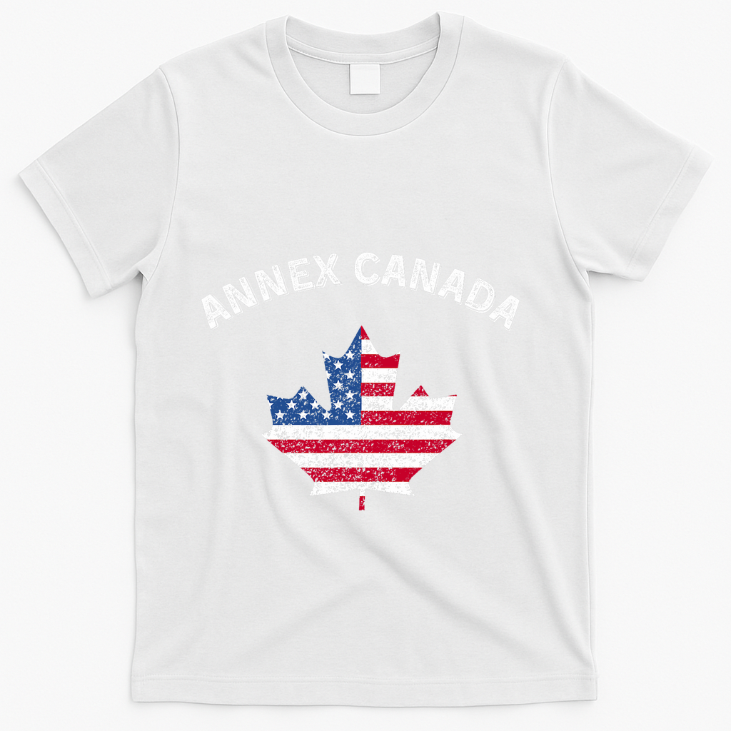Annex Canada Funny Political Canada 51st State T-Shirt - White