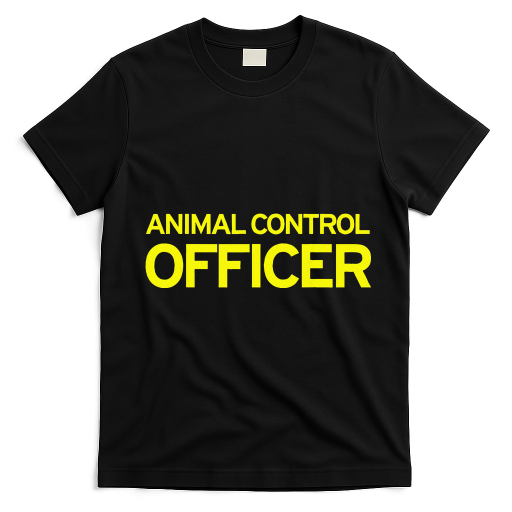 Animal Control Officer Halloween Costume T-Shirt - Black
