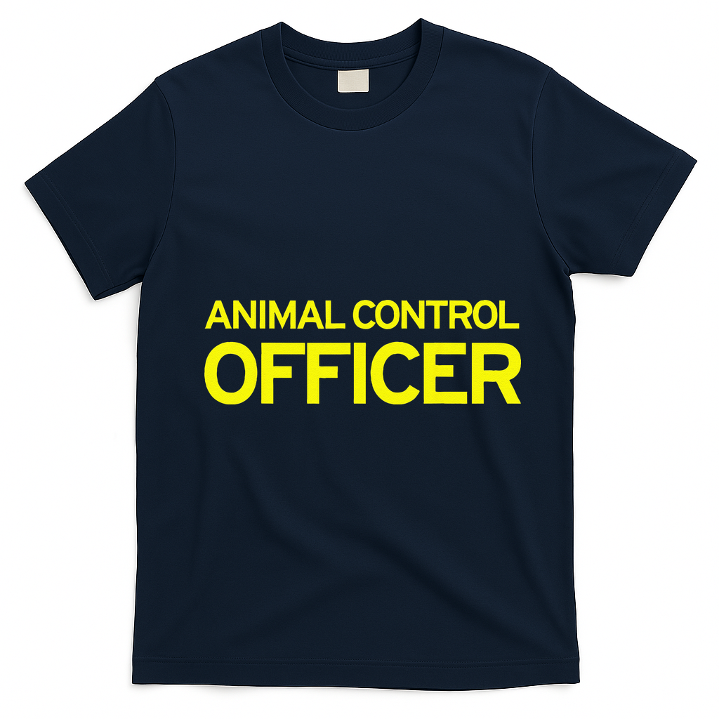 Animal Control Officer Halloween Costume T-Shirt - Navy Blue