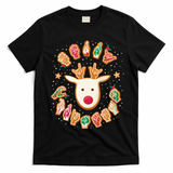 Asl Christmas Reindeer American Sign Language Gingerbread T-Shirt - Black