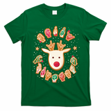 Asl Christmas Reindeer American Sign Language Gingerbread T-Shirt - Irish Green