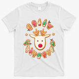 Asl Christmas Reindeer American Sign Language Gingerbread T-Shirt - White