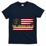 Aircraft Carrier Uss Midway Cva41 Veterans Day FatherS Day Great Gift T-Shirt
