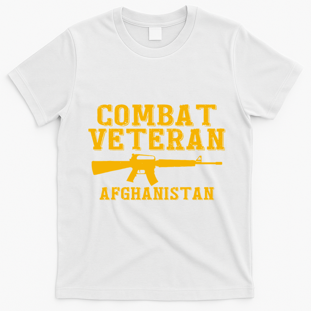 Afghanistan Combat Veteran Proud T-Shirt - White