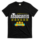 Associates Degree Graduation Senior Celebration Grad Party T-Shirt - Black
