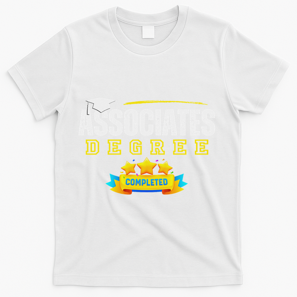 Associates Degree Graduation Senior Celebration Grad Party T-Shirt - White