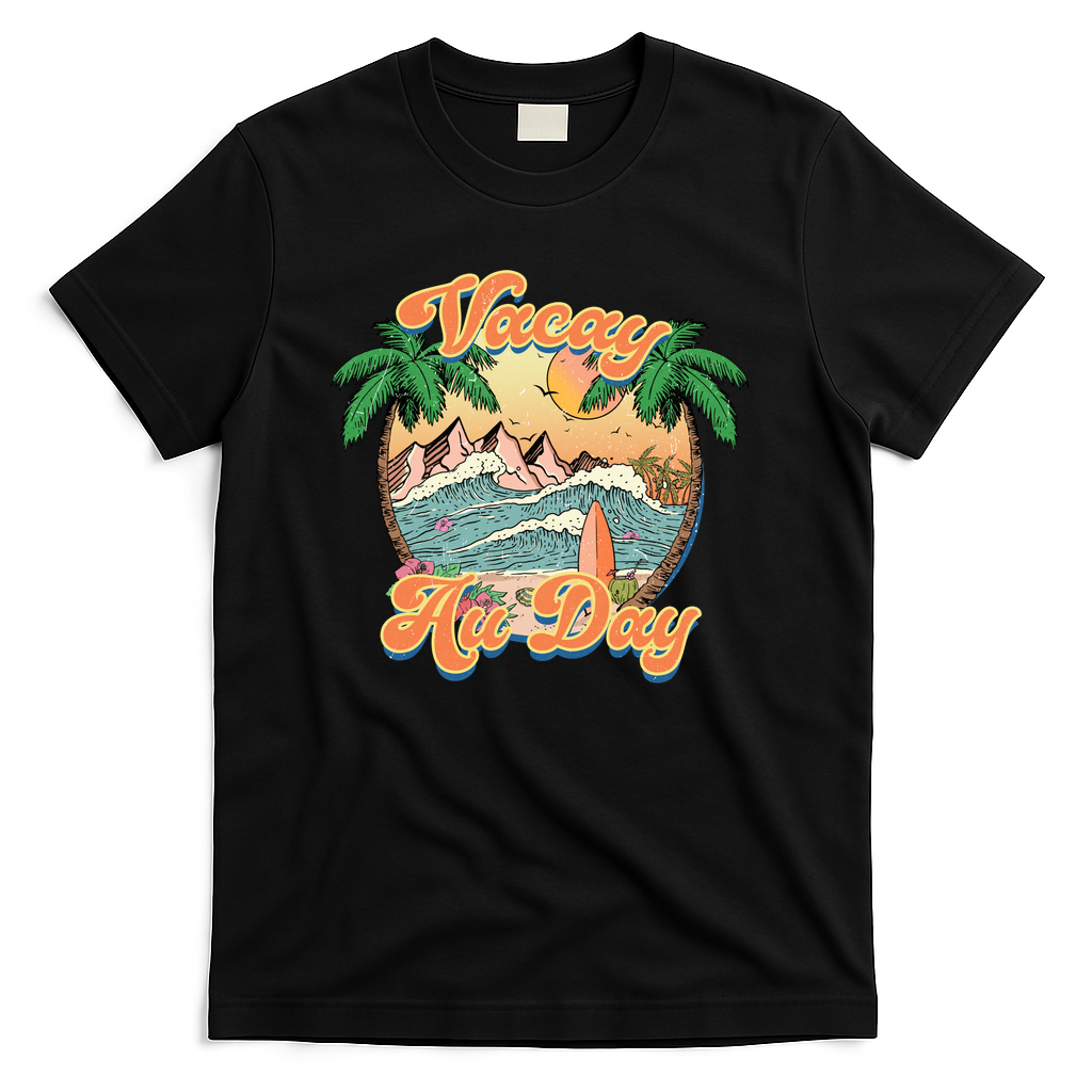 All Day Summer Vacation T-Shirt - Black