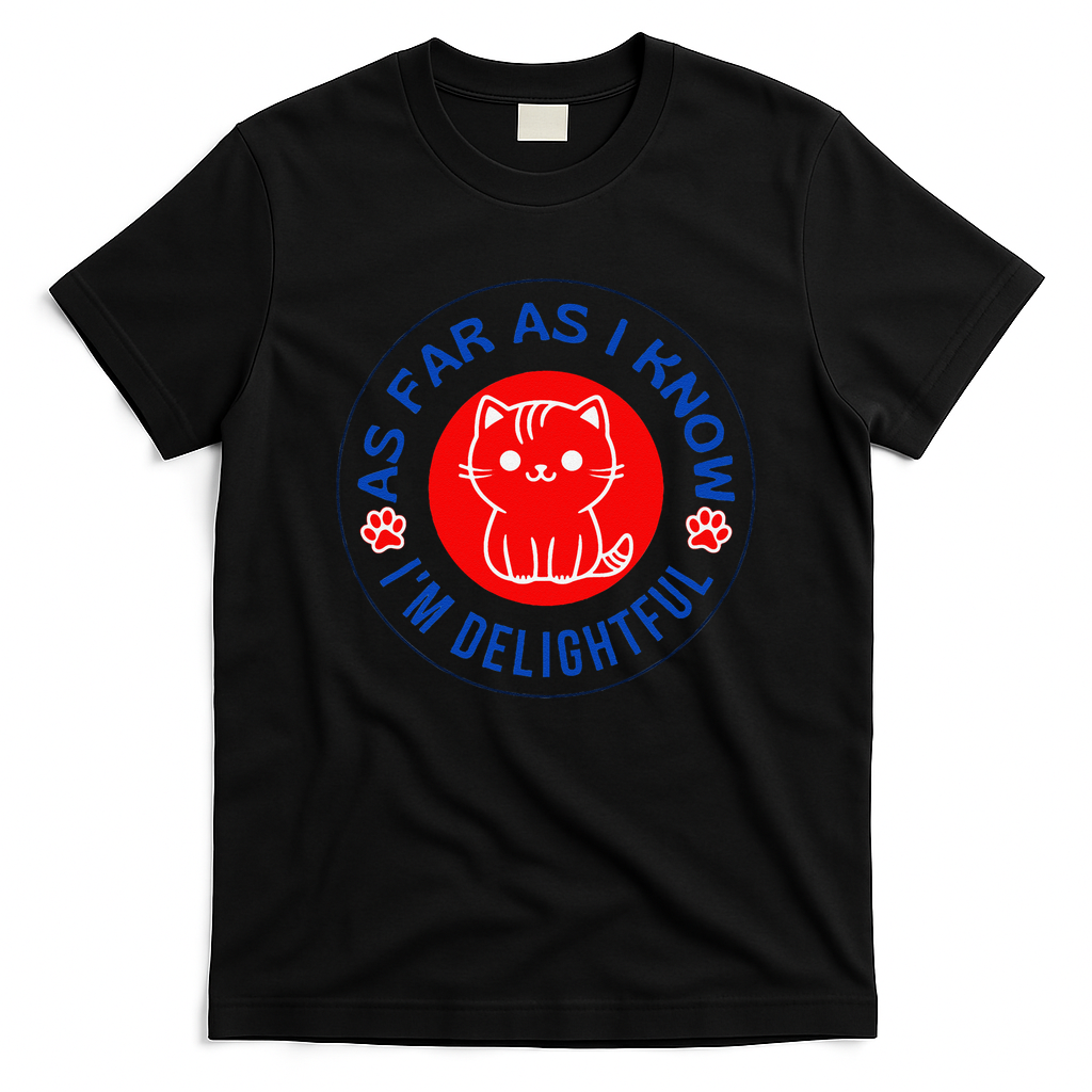 As Far As I Know Im Delightful Cute Kitty Owner Humor T-Shirt