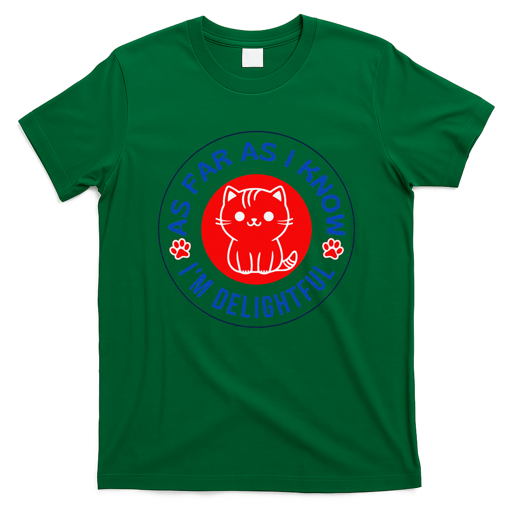 As Far As I Know Im Delightful Cute Kitty Owner Humor T-Shirt