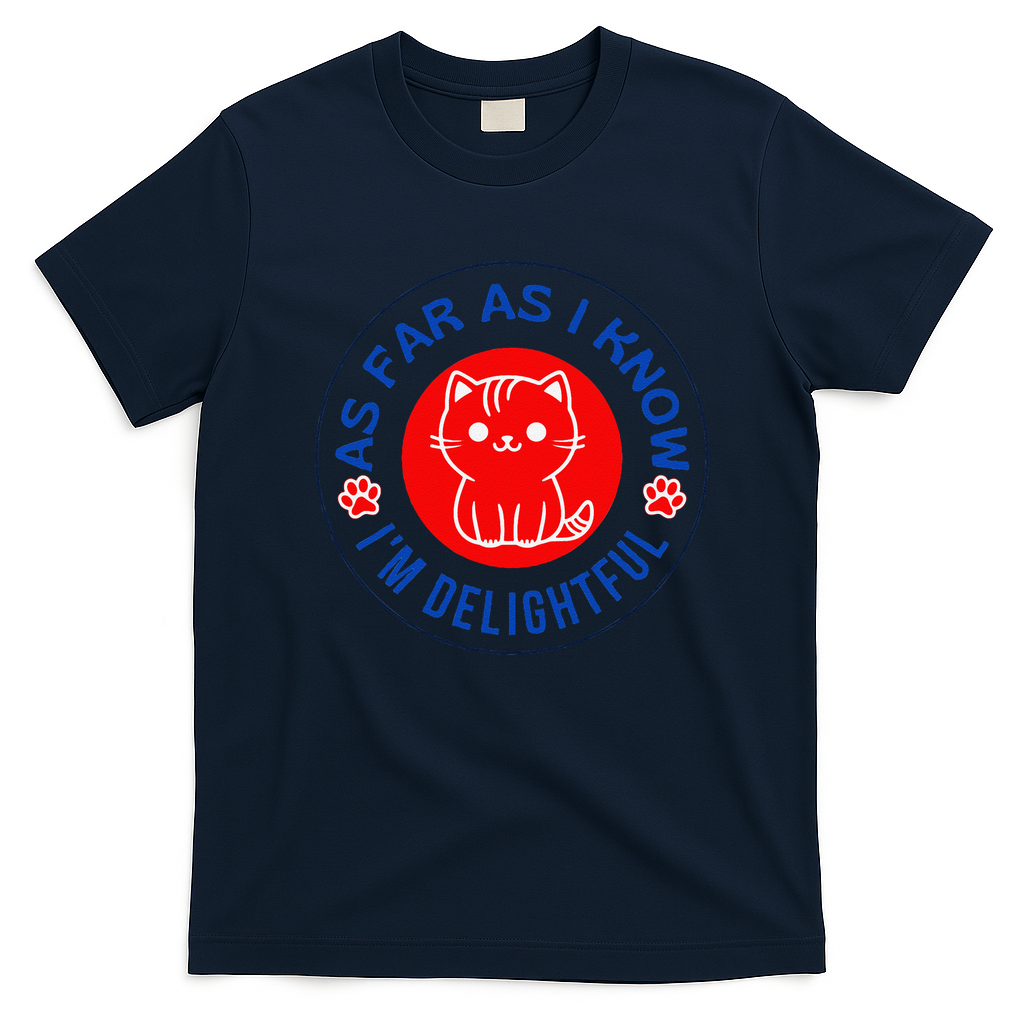 As Far As I Know Im Delightful Cute Kitty Owner Humor T-Shirt