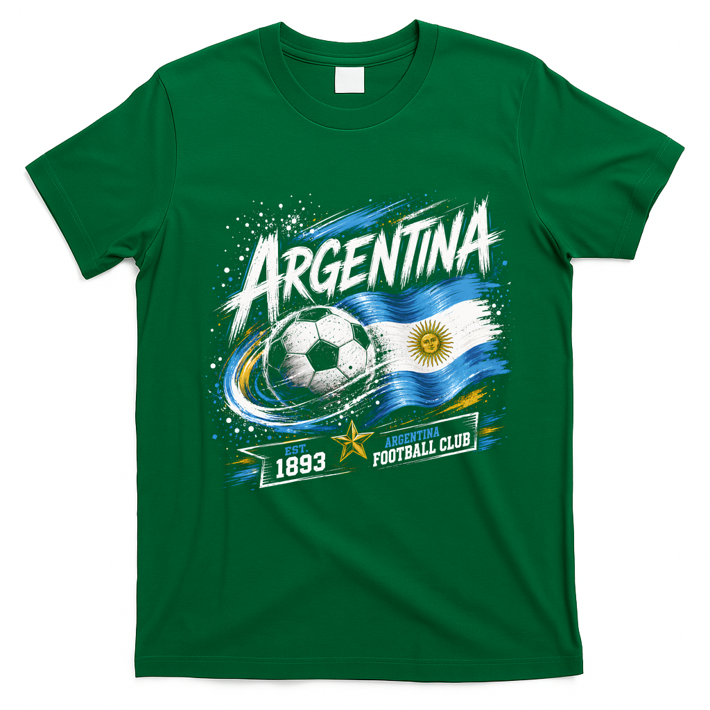 Argentina Football Club Vintage Soccer T-Shirt - Irish Green