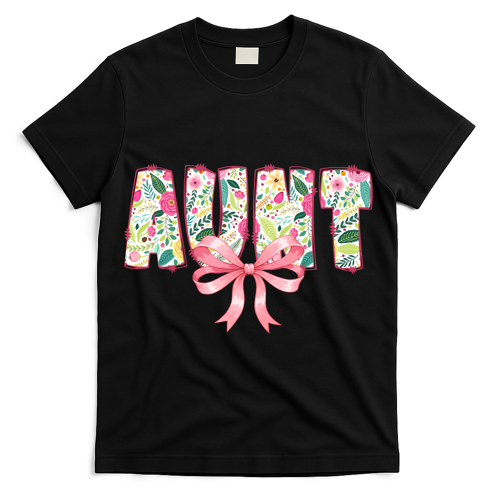 Aunt Floral Flower Family Matching  T-Shirt