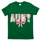 Aunt Floral Flower Family Matching  T-Shirt