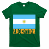 Argentina Flag Graphic Vintage T-Shirt - Green