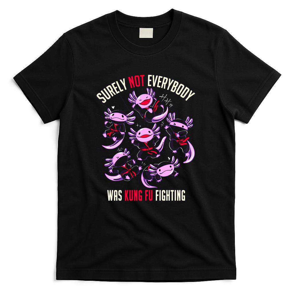 Axolotl Funny Kung Fu Fighting by Tobe Fonseca - Black