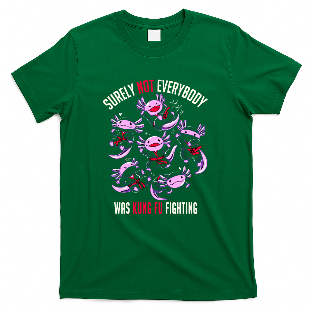 Axolotl Funny Kung Fu Fighting by Tobe Fonseca - Green