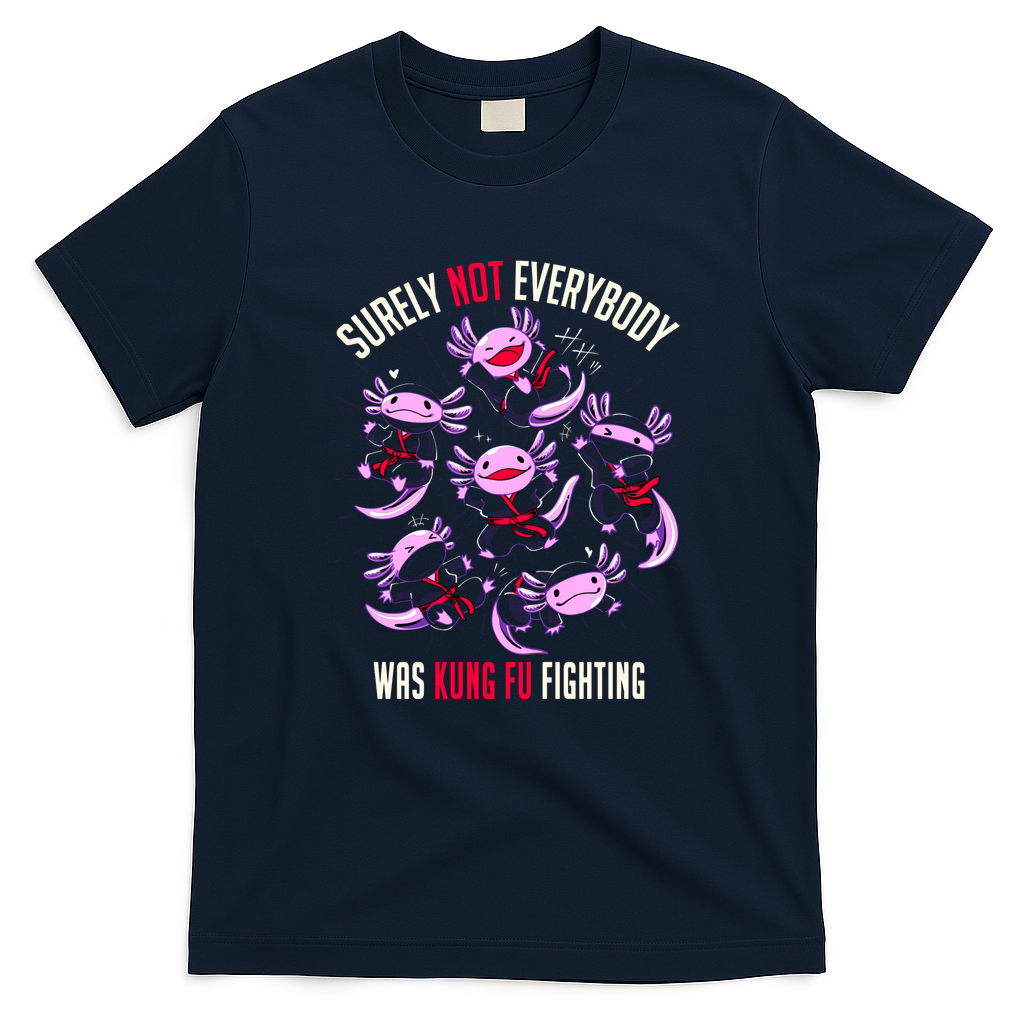 Axolotl Funny Kung Fu Fighting by Tobe Fonseca - Navy