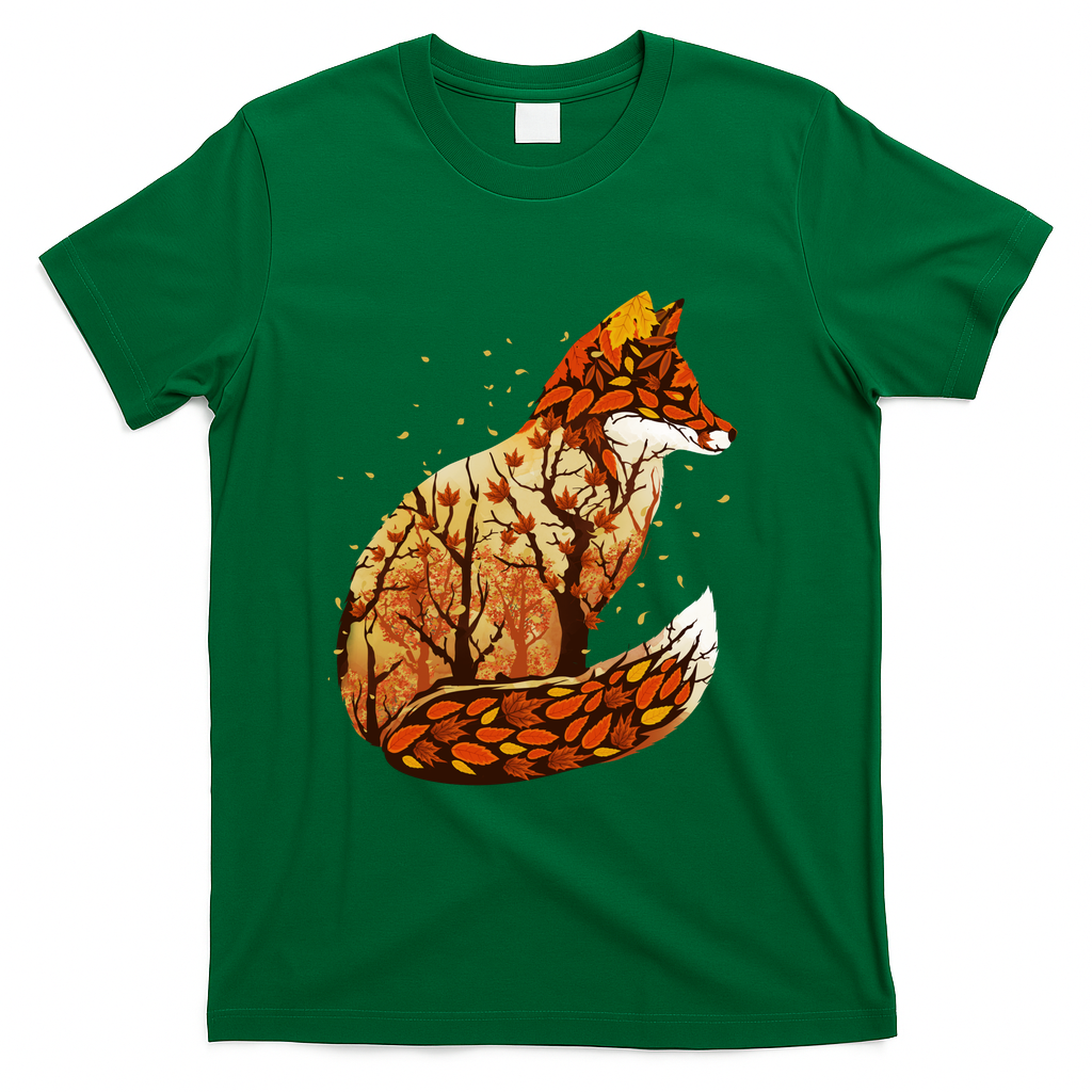 Autumn Fox Landscape - Green