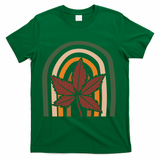 Autumn Fall Retro Rainbow T-Shirt - Green