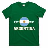 Argentina Flag Sun Emblem Soccer Fans Est 1893 T-Shirt - Irish Green