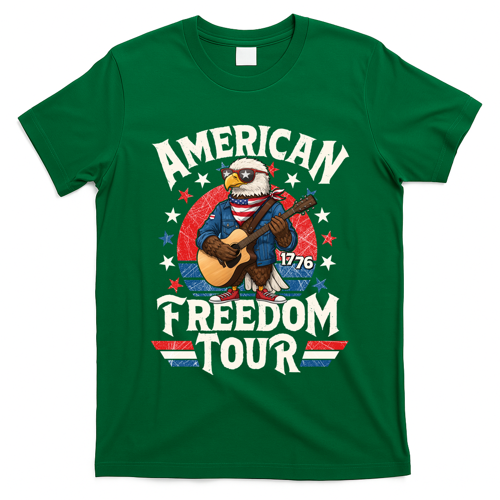 American Freedom Tour Eagle Celebrating America's 250th Birthday 1776 T-Shirt
