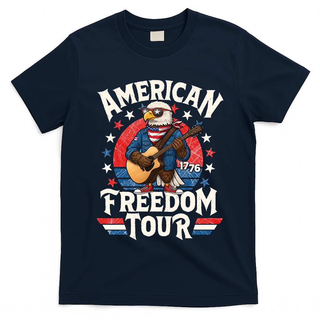 American Freedom Tour Eagle Celebrating America's 250th Birthday 1776 T-Shirt