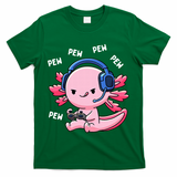 Axolotl Gaming Anime Video Game Pew Gamer T-Shirt