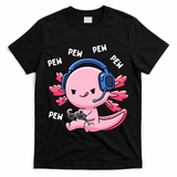 Axolotl Gaming Anime Video Game Pew Gamer T-Shirt