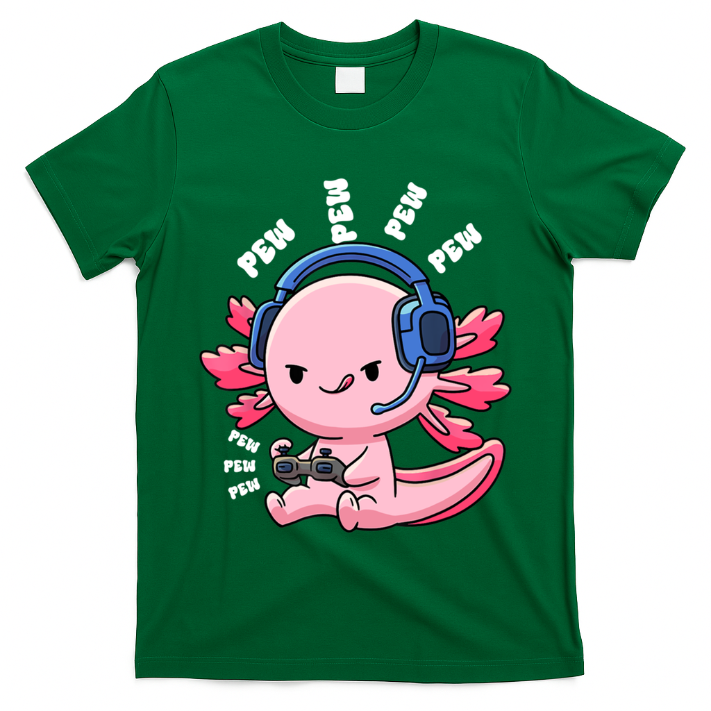 Axolotl Gaming Anime Video Game Pew Gamer Great Gift T-Shirt