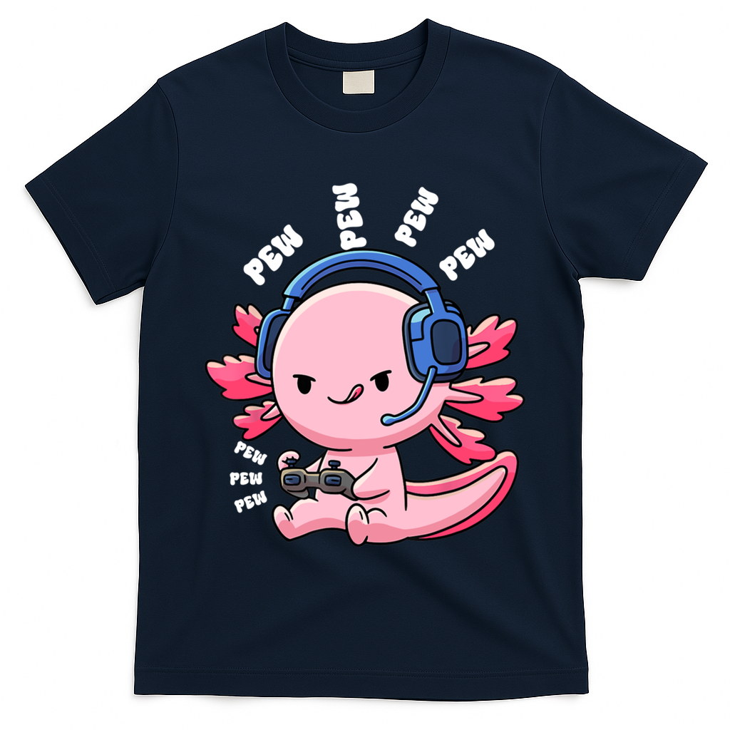 Axolotl Gaming Anime Video Game Pew Gamer Great Gift T-Shirt