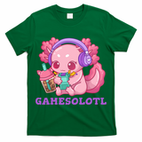 Axolotl Gaming Gamer Video Games Boba Tea Bubble Anime T-Shirt