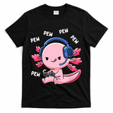Axolotl Gaming Kids Boys Girls Anime Video Game Pew Gamer T-Shirt