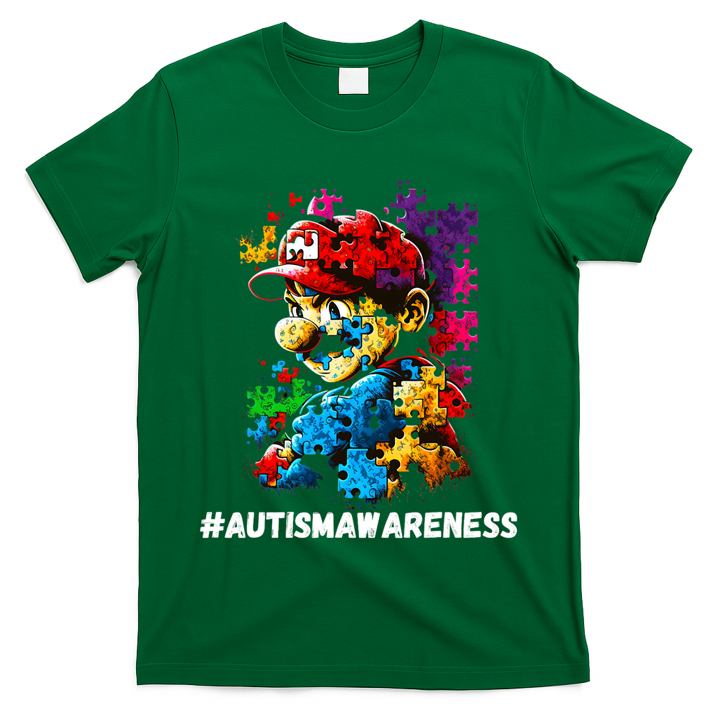 Autism Gamer Navigating Autism , Autism Mom Dad Gaming T-Shirt