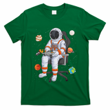 Astronaut Gamer Outer Space Gaming System Planets T-Shirt