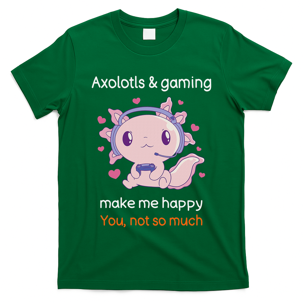 Axolotl Gamer Shirt Funny Video Gaming Sarcastic Axolotl  T-Shirt