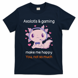 Axolotl Gamer Shirt Funny Video Gaming Sarcastic Axolotl  T-Shirt
