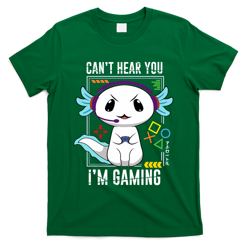 Axolotl Gaming Salamander As Gamer T-Shirt