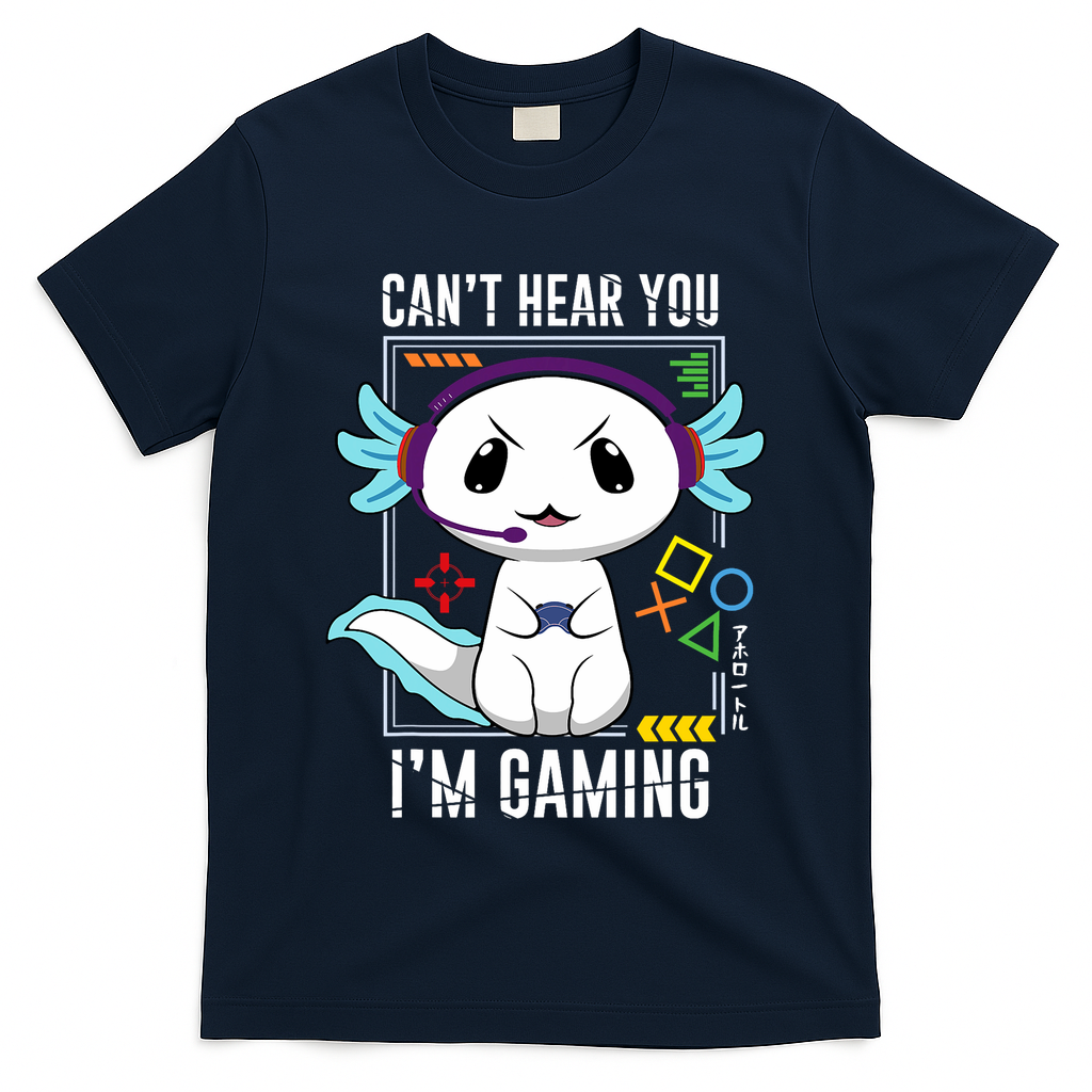 Axolotl Gaming Salamander As Gamer T-Shirt